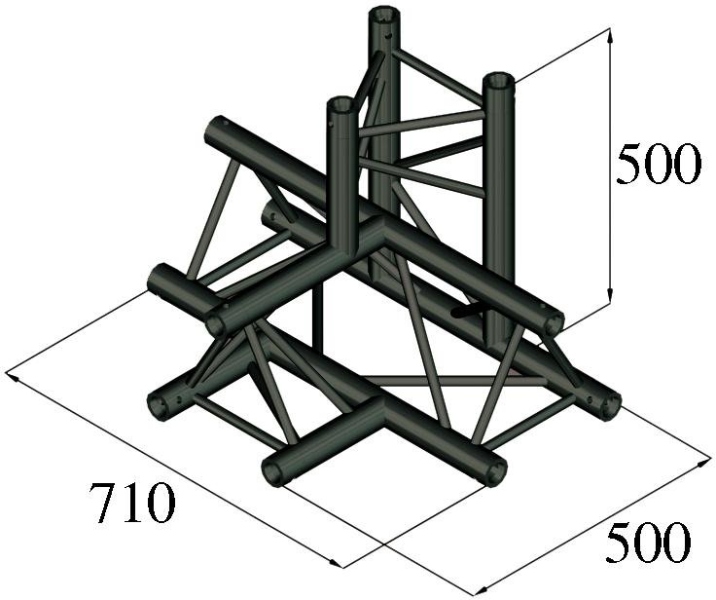 Alutruss TRILOCK S-PAT-42 4-Way Piece \/